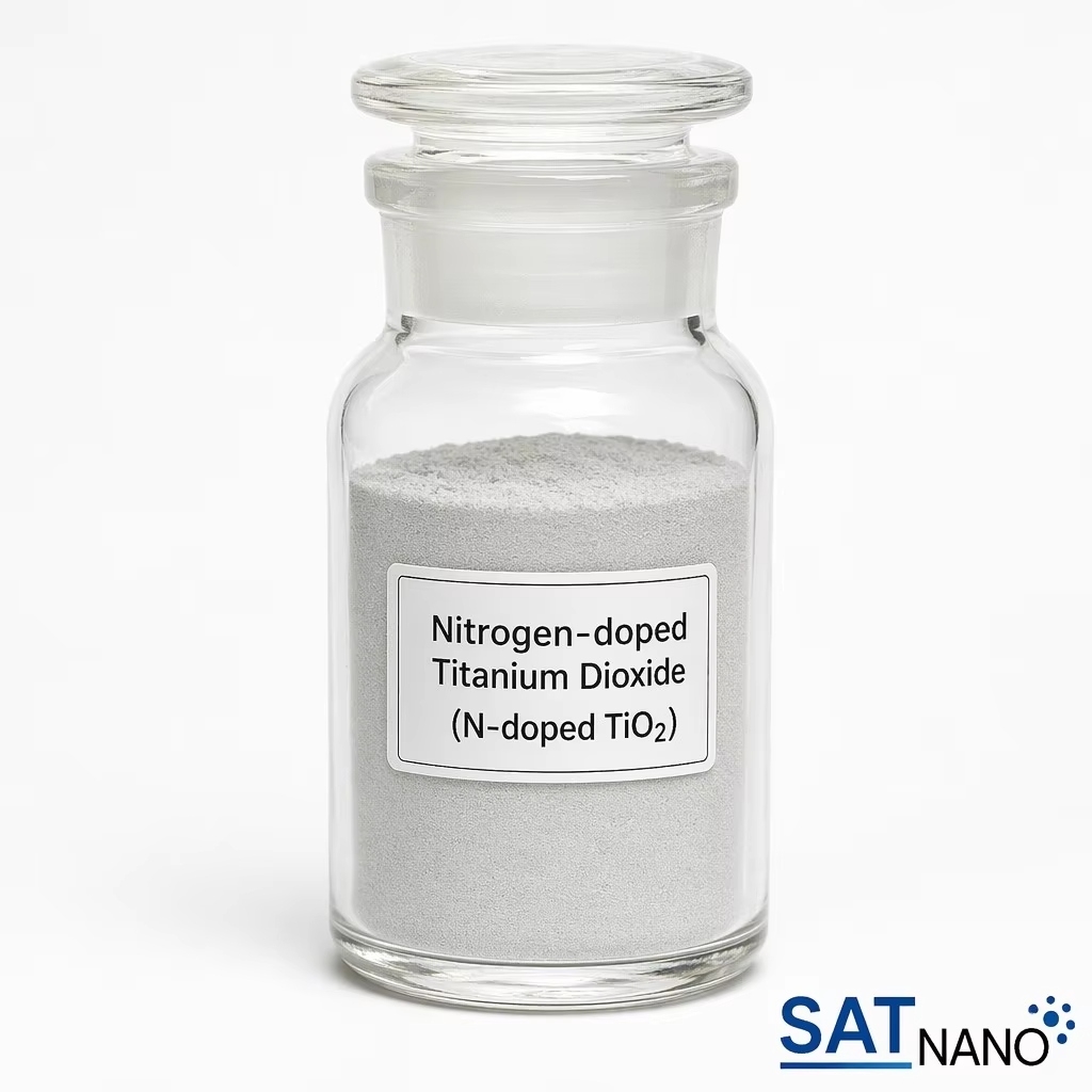 Why Nitrogen-doped Titanium Dioxide powder has different color