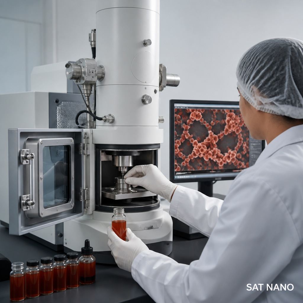 Dispersion of Fe₂O₃ (Iron(III) Oxide) Nanopowder and Electron Microscopy Observation — Operating Protocol
