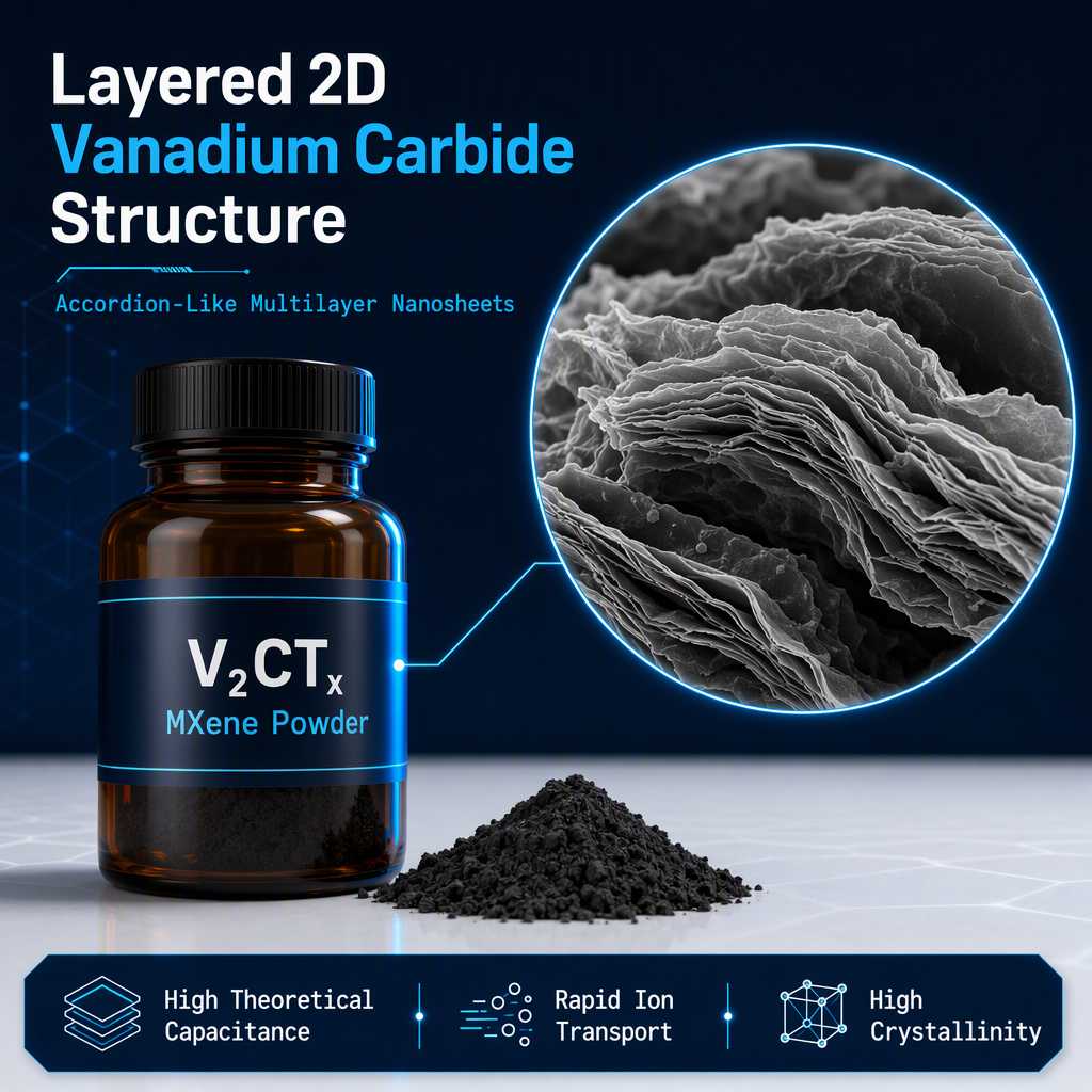 specification of multilayer Vanadium carbide V2CTx MXene powder 