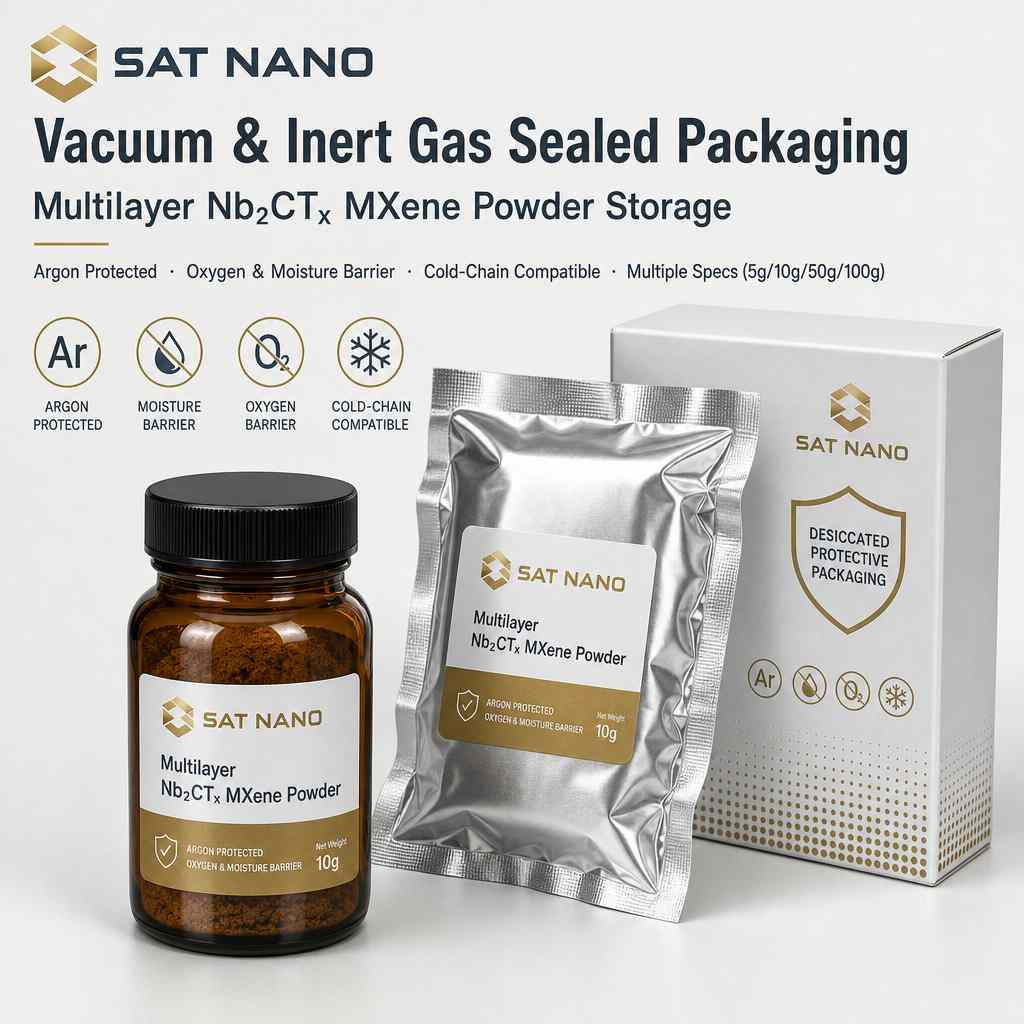 package of multilayer niobium carbide Nb2CTx MXene powder