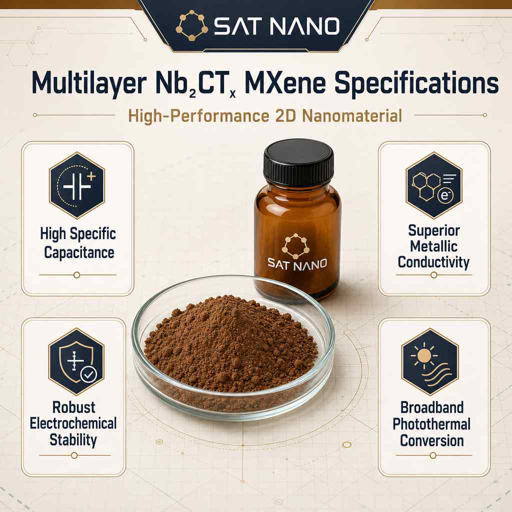 specification of multilayer niobium carbide Nb2CTx MXene powder