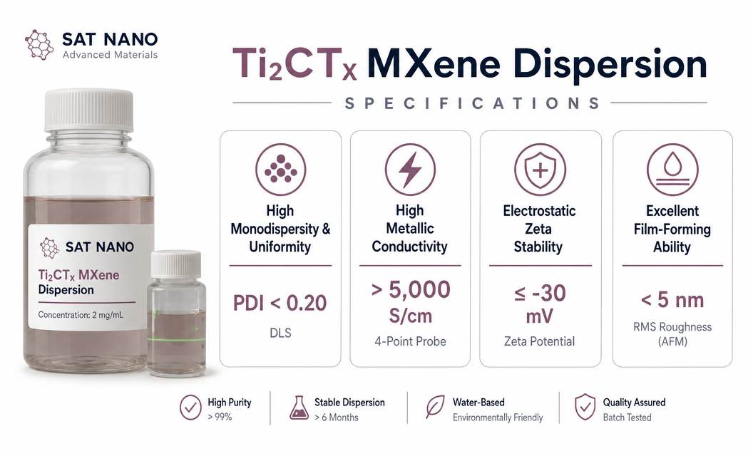 specification of Titanium Carbide Ti2CTx MXene Dispersion