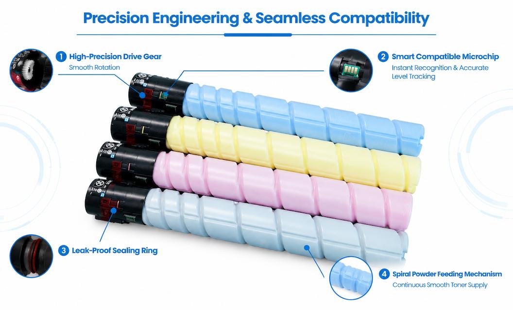 Premium High-Yield Compatible Color Copier Toner Cartridges (TN324 Powder Box)