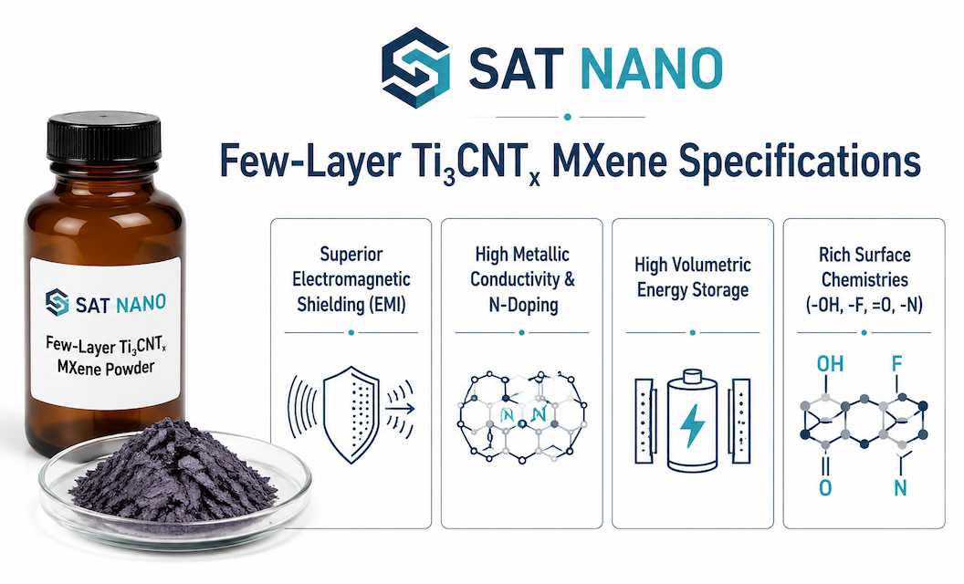 specification of Few layer Titanium Carbonitride Ti3CNTx MXene powder