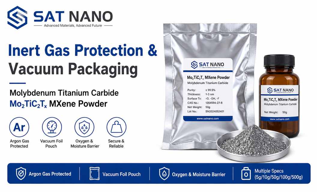 package of Molybdenum Titanium Carbide Mo2TiC2Tx MXene powder