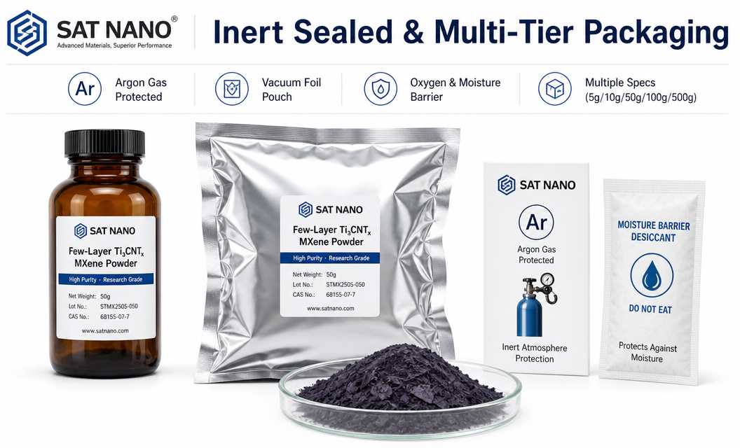 package of Few layer Titanium Carbonitride Ti3CNTx MXene powder package of Few layer Titanium Carbonitride Ti3CNTx MXene powder