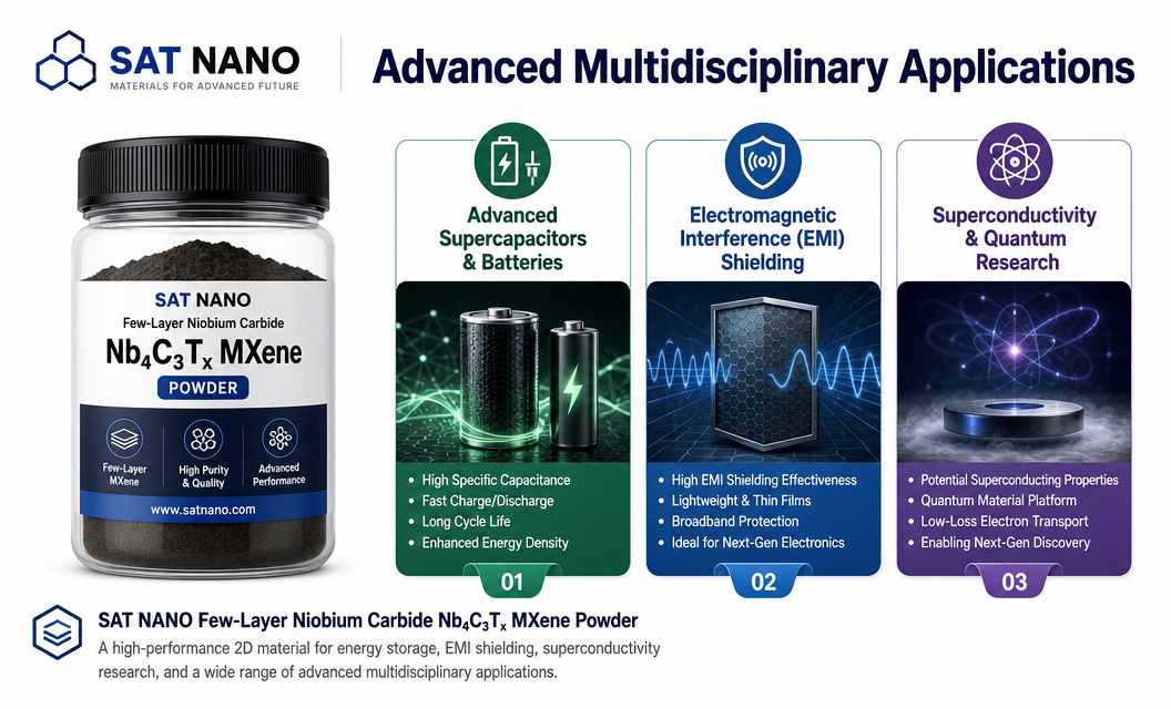 application of Few layer Niobium Carbide Nb4C3Tx MXene Powder