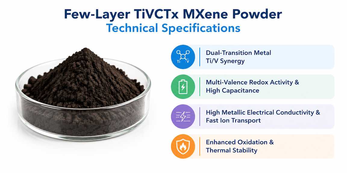Titanium Vanadium Carbide TiVCTx MXene powder