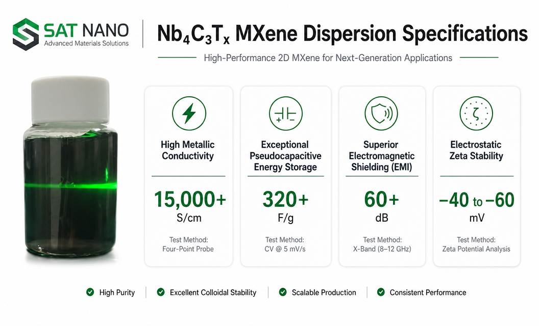 specification of Niobium Carbide Nb4C3Tx MXene Dispersion